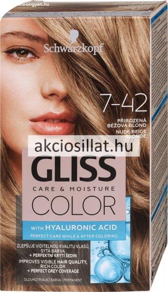 Schwarzkopf Gliss Color hajfesték 7-42 Természetes bézsszőke