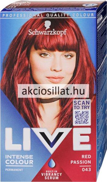 Schwarzkopf Live Color hajfesték 043 Vörös szenvedély