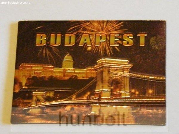 Budapest Budai Vár és Lánchíd hütőmágnes, arany színű II.