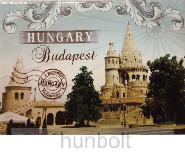 Budapest látványosságai hűtőmágnes 9x6,5 cm - Halászbástya