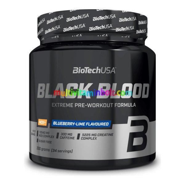 Black Blood NOX+ 330g áfonya-lime - BioTech USA
