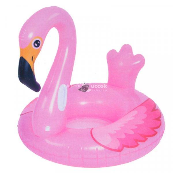 Flamingó úszó sziget, strandmatrac - 110x104x94 cm