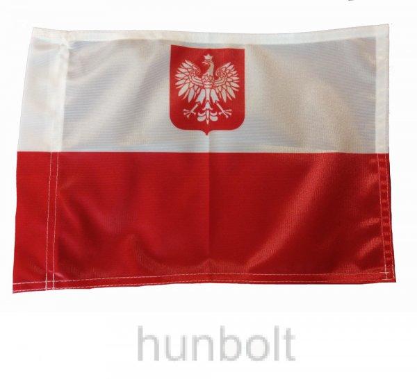 Lengyel címeres autós zászló, ablakra tűzhető (35x25 cm)