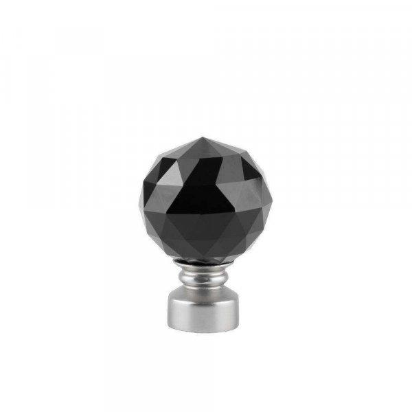 Galéria dupla egyszemélyes rúd Cristal Noir 25/19, fém, ezüst - 360 cm