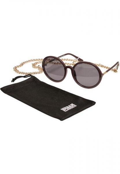 Urban Classics Sunglasses Cannes with Chain cherry