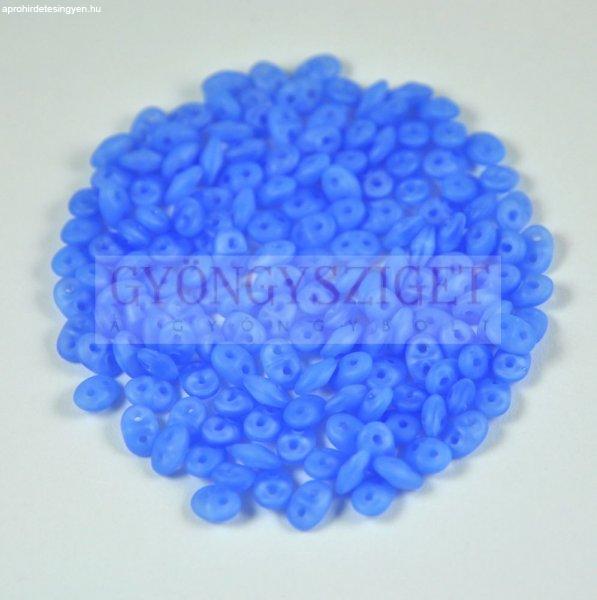 Superduo cseh préselt kétlyukú gyöngy - 2.5x5mm - light blue matte