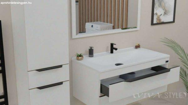 TMP VOX 100 fehér fali függesztett fürdőszobabútor 100 cm műmárvány
mosdókagylóval