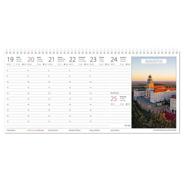 Asztali naptár fehér lapokkal 150 × 130 mm Hungary álló Dayliner 2024.