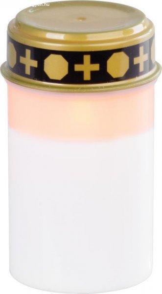 Gyertya MagicHome TG-10, LED gyertyával, sírhoz, fehér, 12 cm, a csomag
része 2xAA