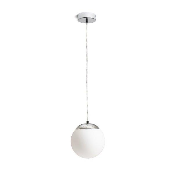 BOLLY 17 függő lámpa opál üveg/króm 230V LED E27 15W IP44