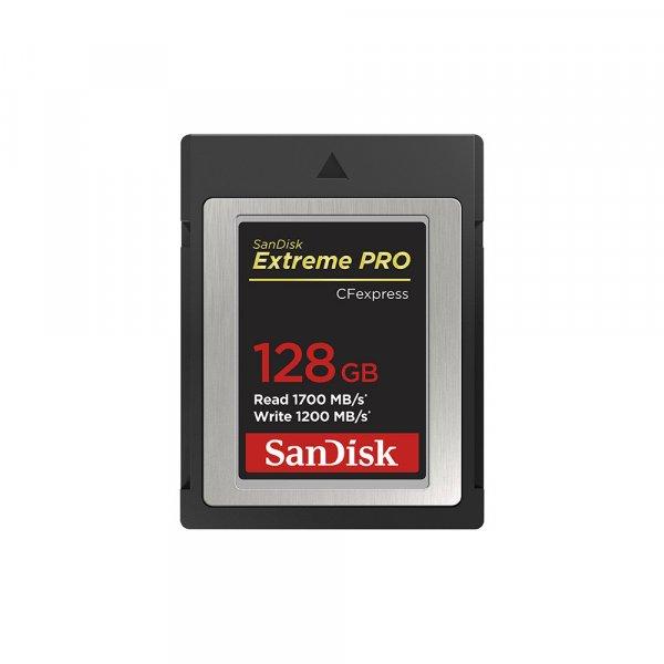 SanDisk CFEXPRESS EXTREME PRO® kártya 128GB, Type B, 1700MB/s, 1200MB/s,
(186485)