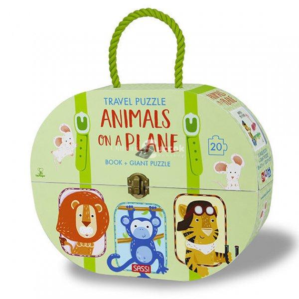 Sassi Utazó játék bőröndben – puzzle és kiskönyv - - Állatok a
repülőn