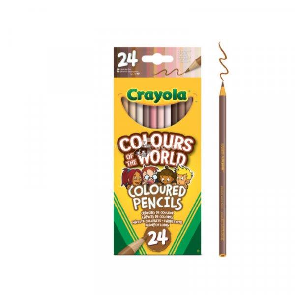 Crayola: Sok színű világ, bőrszín árnyalatú színes ceruza készlet