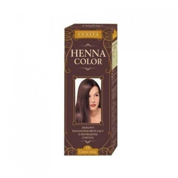 Henna Color szinező hajbalzsam nr 18 fekete meggy 75 ml