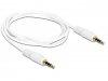 DeLock Cable Stereo Jack 3.5 mm 4 pin male > male 1m Whit