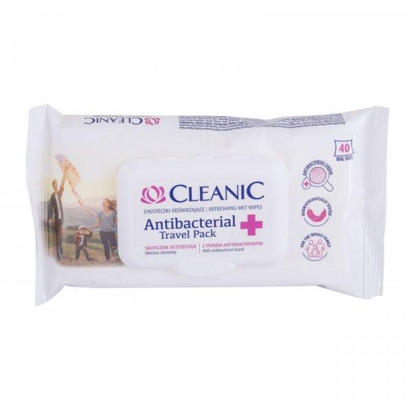 Cleanic antibakteriális nedvesített frissítő törlőkendő családi
kiszerelés 40 db