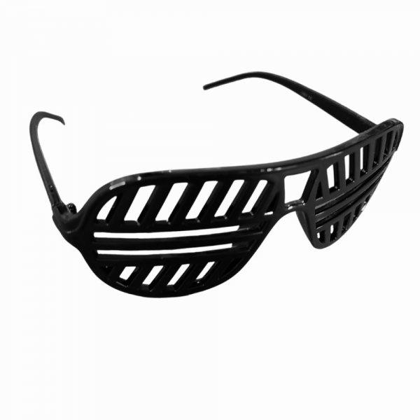 Party szemüveg - Keresztrácsos fekete