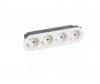 Legrand Cliane 4x2P+F sorolt fehr burkolattal, Legrand 067