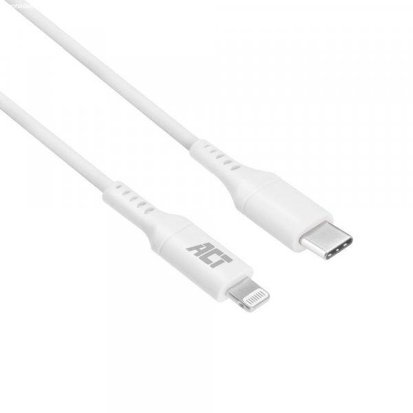 ACT AC3015 USB-C to Lightning cable 2m White