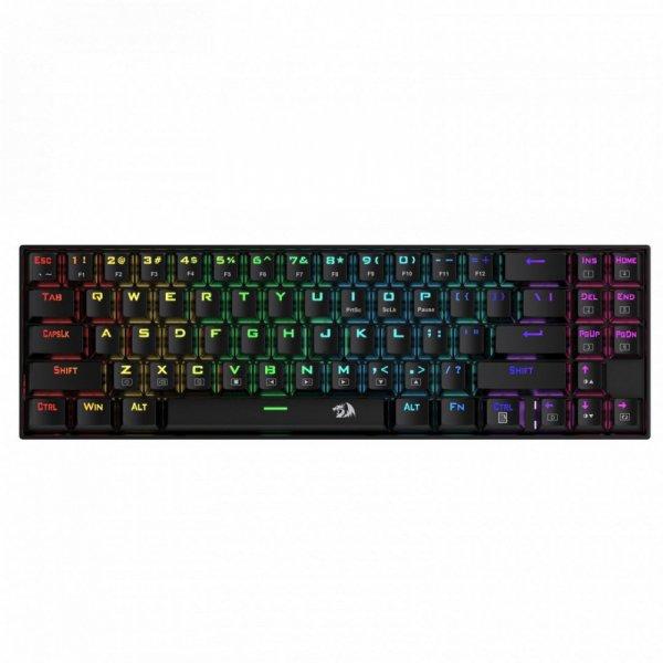 Redragon Deimos, Wired & Wireless Mechanical keyboard, RGB, brown switch Black
HU