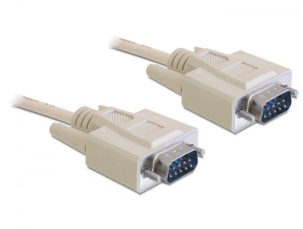 DeLock Cable RS-232 serial Sub-D9 male / male 2m White
