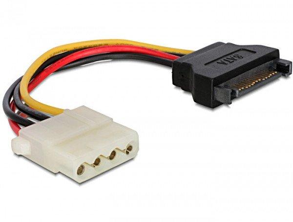 DeLock Power Cable SATA 15 pin female > 4 pin female 0,12m