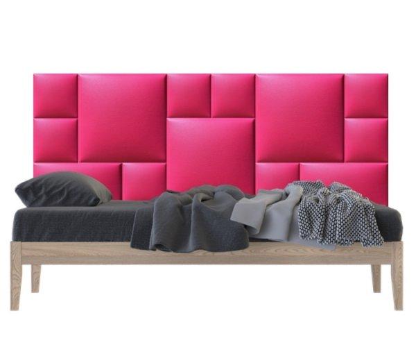 Rózsaszín Műbőr falvédő-52 faldekoráció, modern , divatos (200x75 cm)