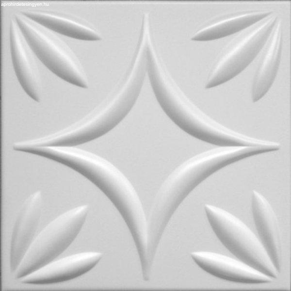 Polistar Lemo fehér festhető beltéri polisztirol panel (50x50cm), dekor 3D
burkolat