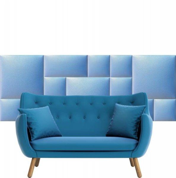 Kék Műbőr falvédő-58 faldekoráció szobába (200x75 cm)