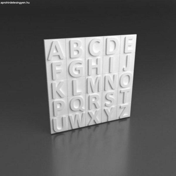 ABC alphabet festhető polisztirol falpanel  (50x50cm), betűk 