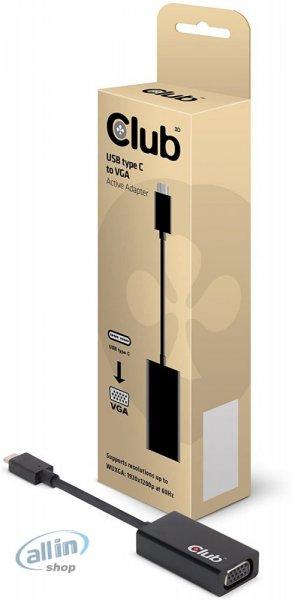 CLUB3D USB 3.1 Type C - Gigabit Ethernet adapter Fekete