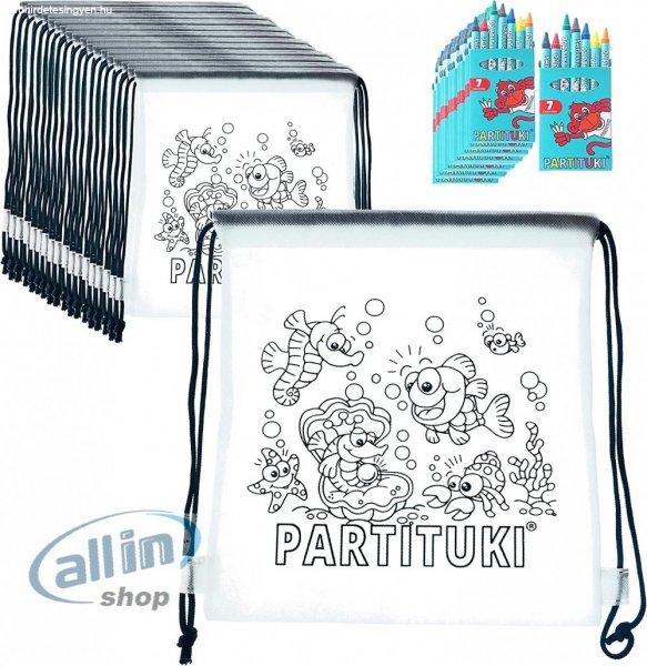 Partituki Party Bag Gyerek Születésnapi táskák Fesnivalók, 7 színes ceruza
20 db-os készletek Kis ajándékok egy gyerekbulira.