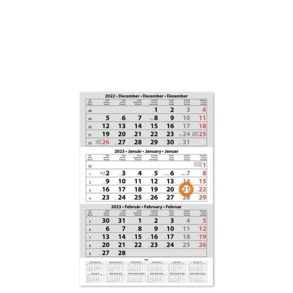 Speditőr naptár1 tömb 3 hónap 330 × 670 mm fejrész nélkül Dayliner 2024.