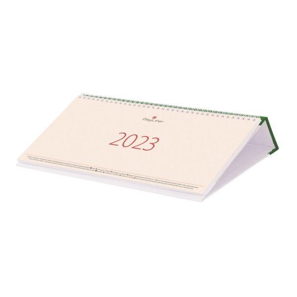Asztali naptár Kódex fekvő fehér lapokkal zöld 320 × 150 mm Dayliner 2024.