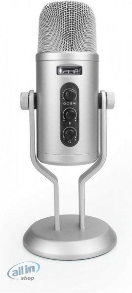 Amazon Basics professzionális kondenzátor USB mikrofon hangerőszabályzóval
és OLED kijelzővel - ezüst