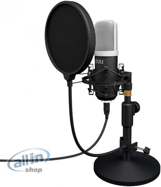 Uhuru UM-910 Profeszionális Plug and Play Podcast mikrofonkészlet asztali
állvánnyal