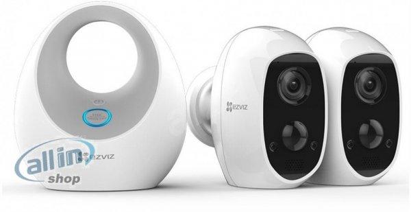 EZVIZ by HIKVISION akkumlátoros kamera szett, fullHD, bázisállomás+2db
kamera(2x C3A + 1x W2D)