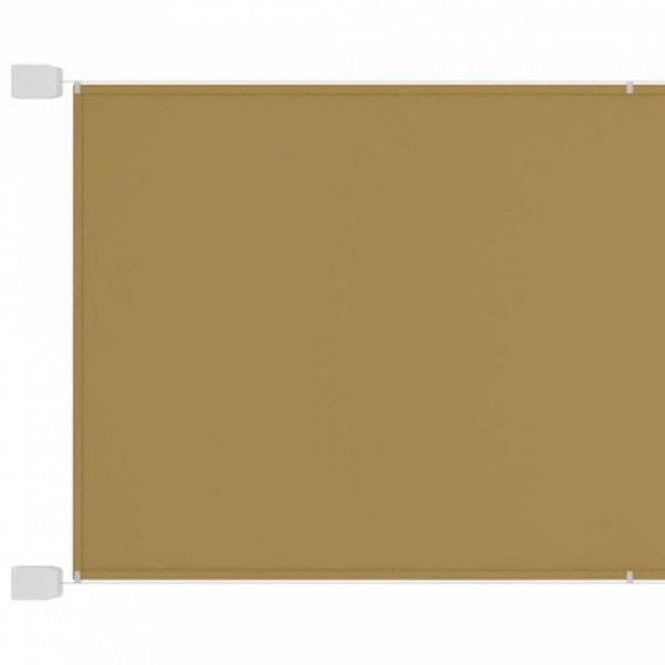 Bézs oxford-szövet függőleges napellenző 140 x 1000 cm