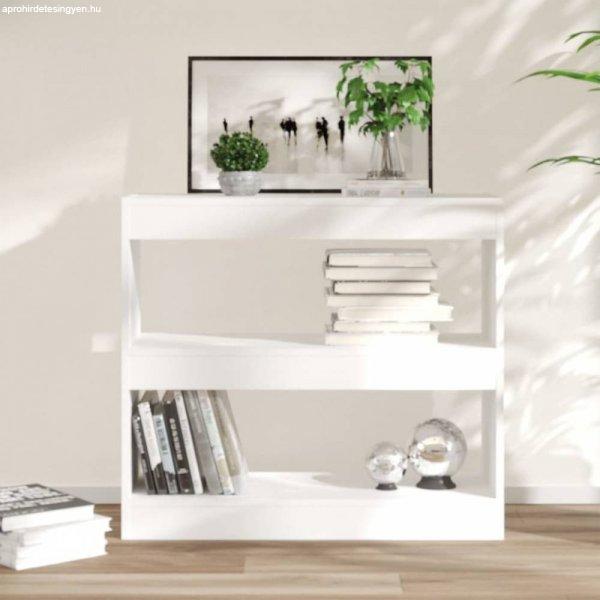 Fehér térelválasztó könyvszekrény 80 x 30 x 72 cm