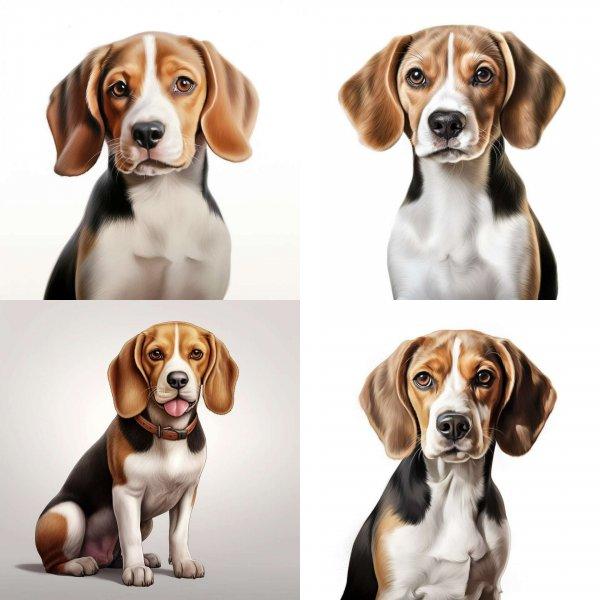 Élethű Beagle kutyás falmatrica  |  8 + 12 db-os szett | 80 cm x 80 cm -
babaszoba faldekoráció