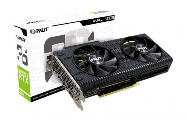 Palit GeForce RTX 3060 12GB Dual videokártya (NE63060019K9-190AD)
