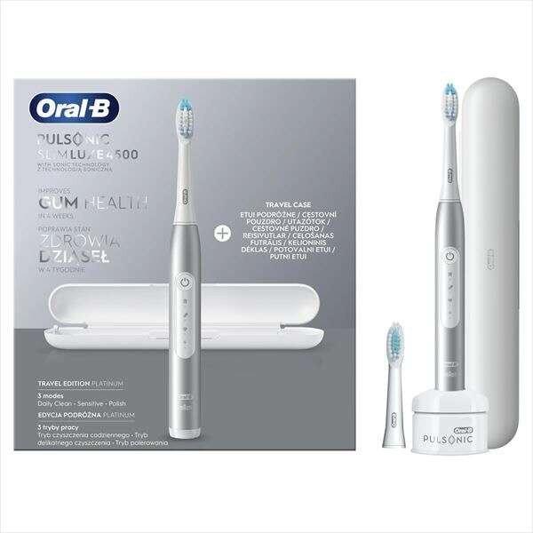 Oral-B Pulsonic Slim Luxe 4500 Platinum szónikus fogkefe (10PO010297)
(10PO010297)