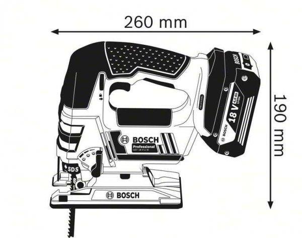 Bosch GST 18 V-Li B Professional Akkus szúrófűrész (akku és töltő
nélkül)
