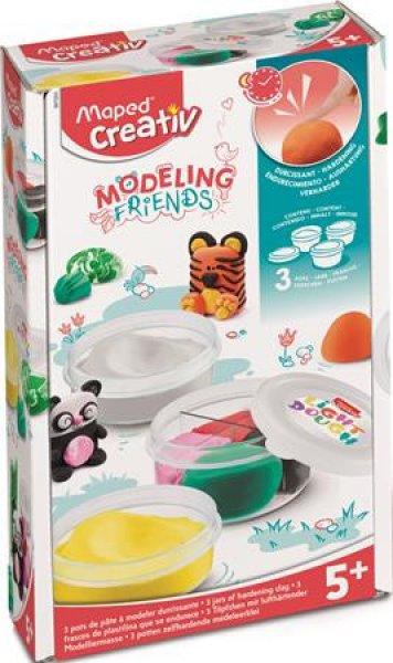 Utántöltő modellező gyurma készlet, levegőre száradó, MAPED CREATIV,
"Modeling Friends"