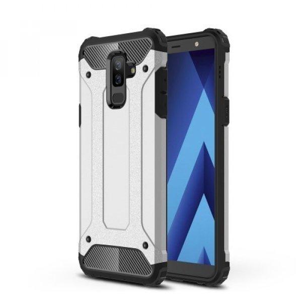 Samsung Galaxy A6+ (2018) Ütésálló Armor Tok Guard Series 2in1 Ezüst