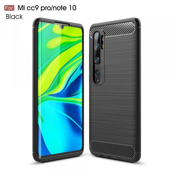RMPACK Xiaomi Mi Note 10 / Mi Note 10 Pro Szilikon Tok Ütésállókivitel
Karbon Mintázattal Fekete