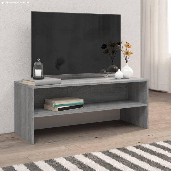 Szürke sonoma színű szerelt fa TV-szekrény 100 x 40 x 40 cm