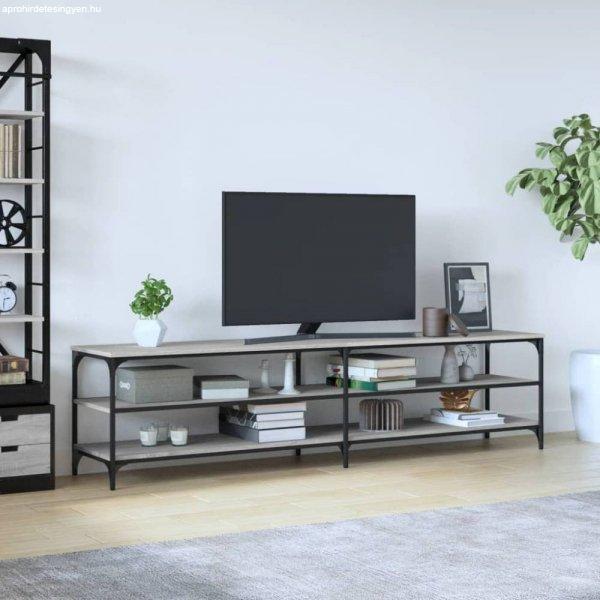 Szürke sonoma színű szerelt fa TV-szekrény 200 x 30 x 50 cm