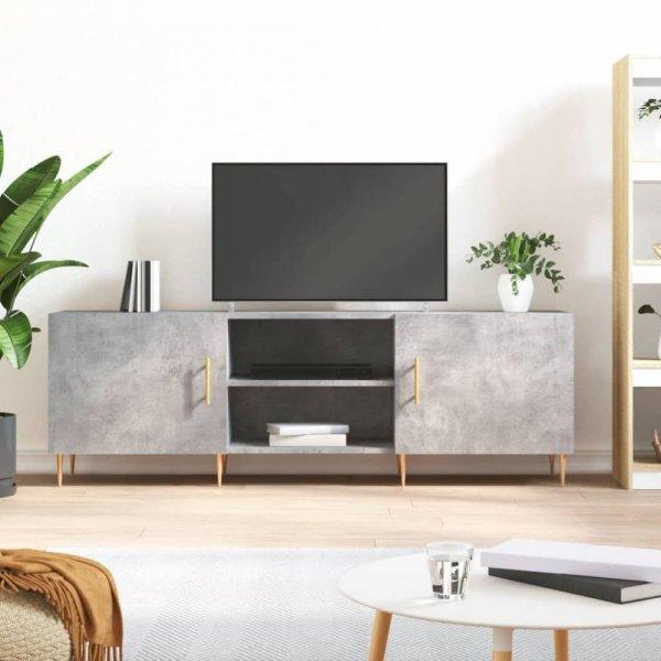 Betonszürke műfa TV-szekrény 150 x 30 x 50 cm
