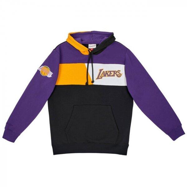 Mitchell & Ness sweatshirt Los Angeles Lakers Color Blocked Fleece Hoodie purple